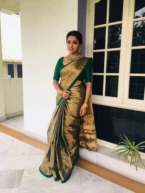 Indian Bollywood Exclusive Uppada Tissue Saree Partywear Wedding Sari with B//P