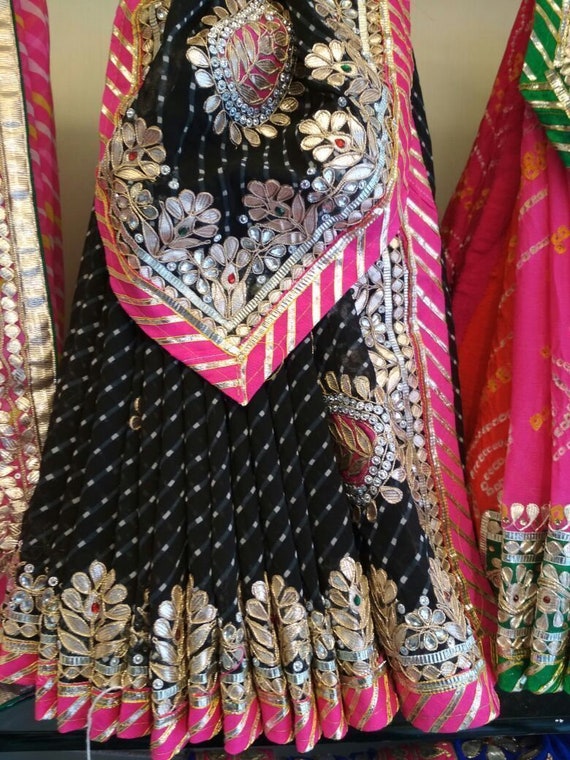 Bandhej lehenga best sale saree