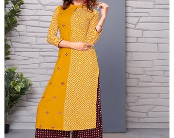 Indian Ethnic Designer Kurta Kurti-Pakistani Bollywood Top Tunic Dress-2393 