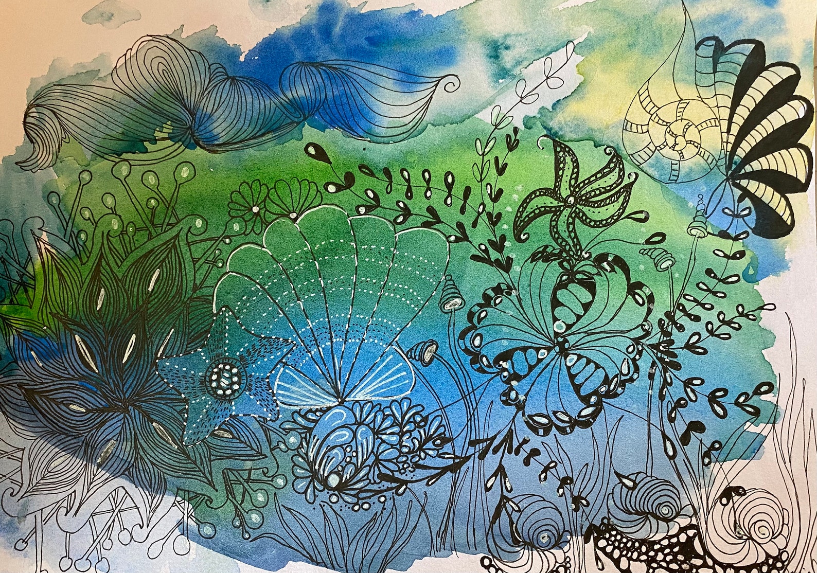 Archival prints neurographic art with zentangles | Etsy