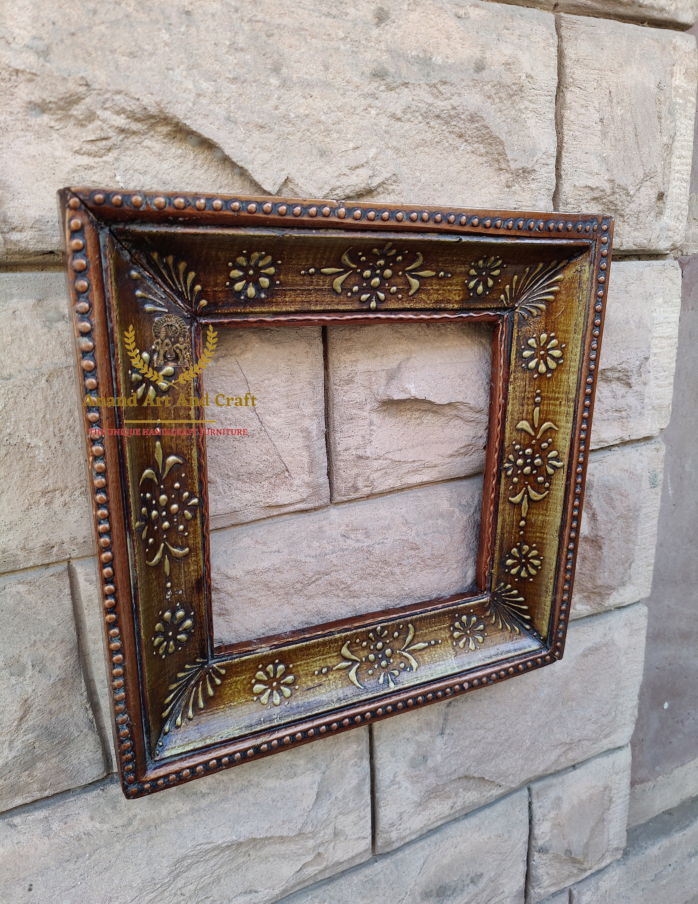 Wooden Frame Copper Gold Painted Frame Wall Mirror Frame Etsy
