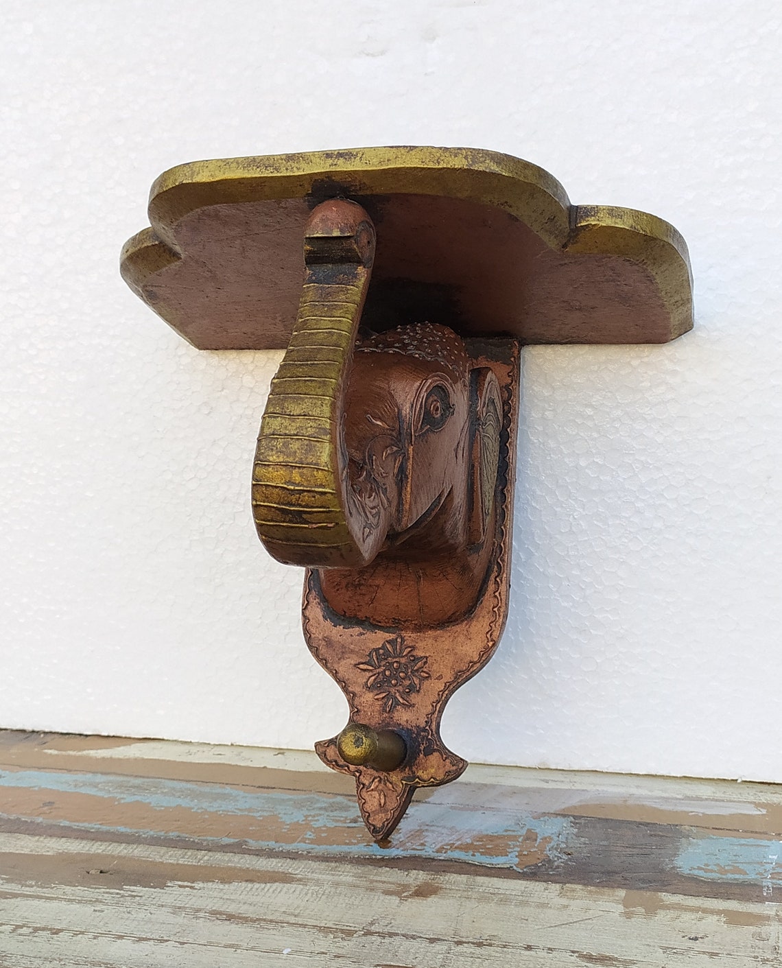 Wood Wall Bracket Shelf Shelving Handcrafted Elephant Wood Etsy