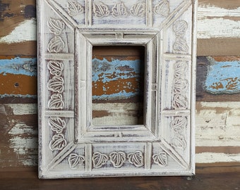 Wooden Picture Frame Photo Frame, Hand Made and Carved, Unique Design photo Frame, Vintage Style Photo Frame, Wall Frame