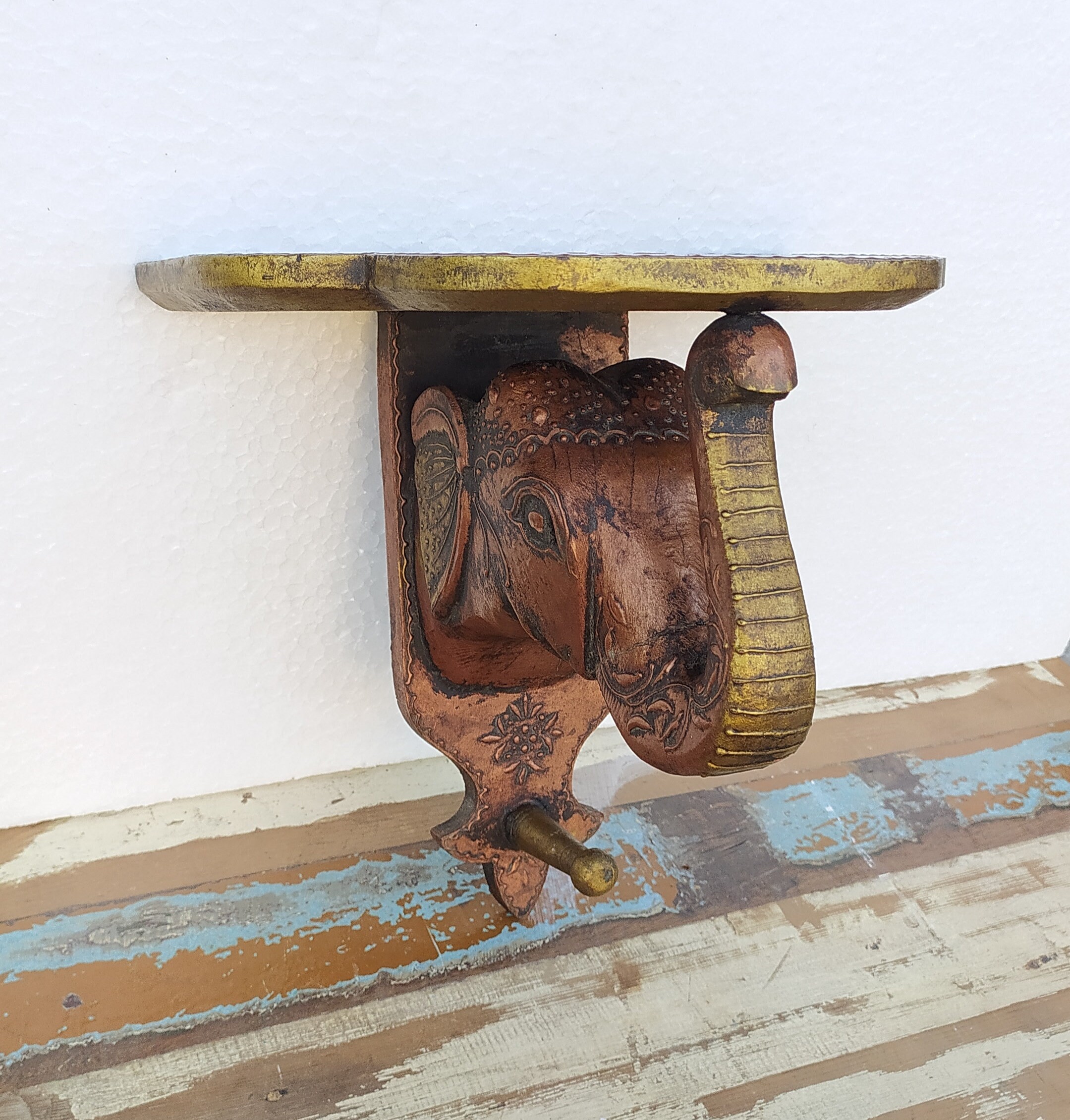 Wood Wall Bracket shelf Shelving Handcrafted Elephant Wood Etsy