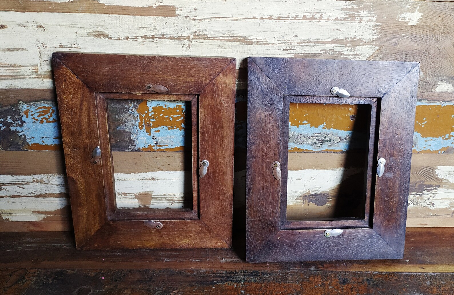 Wood Picture Photo Frame Hand Made Carved Unique Design Old Etsy UK