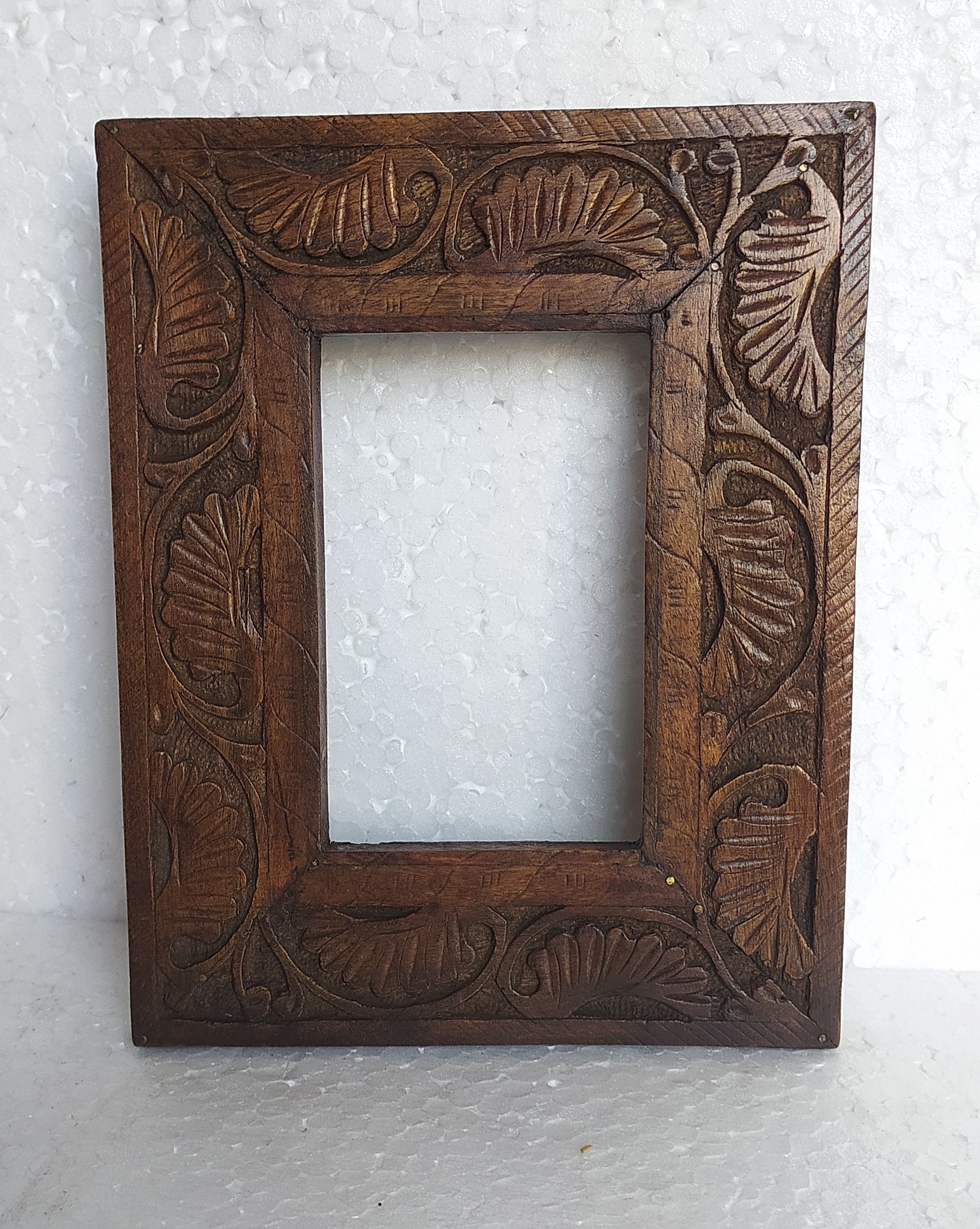Wooden Picture Photo Frame Hand Made and Carved Unique Etsy
