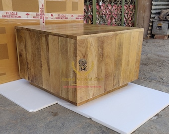 Wood Coffee Table, Square Coffee Table, Cocktail Table, Unique Table, Hand made Beautifully Home Decor Living Room Decor