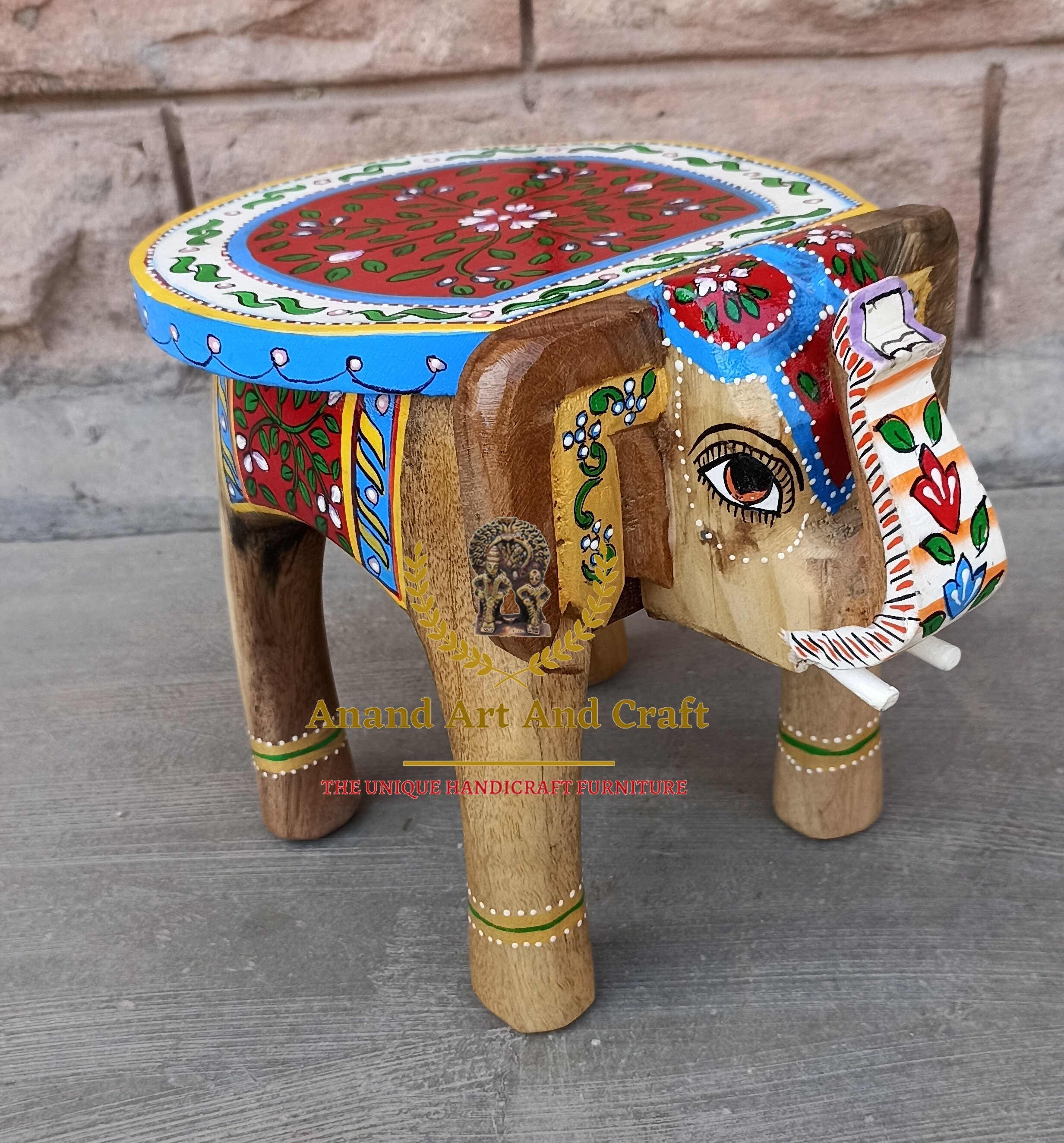 Wooden elephant stool deals