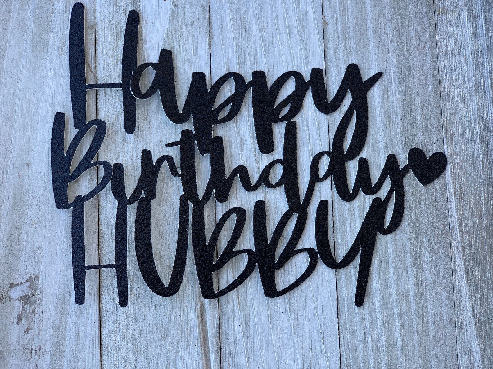 Happy Birthday Hubby cake topper | Etsy