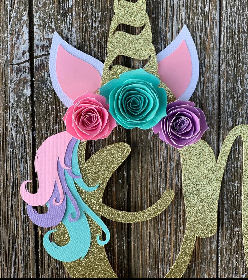 Unicorn One Unicorn Cake Topper First Birthday