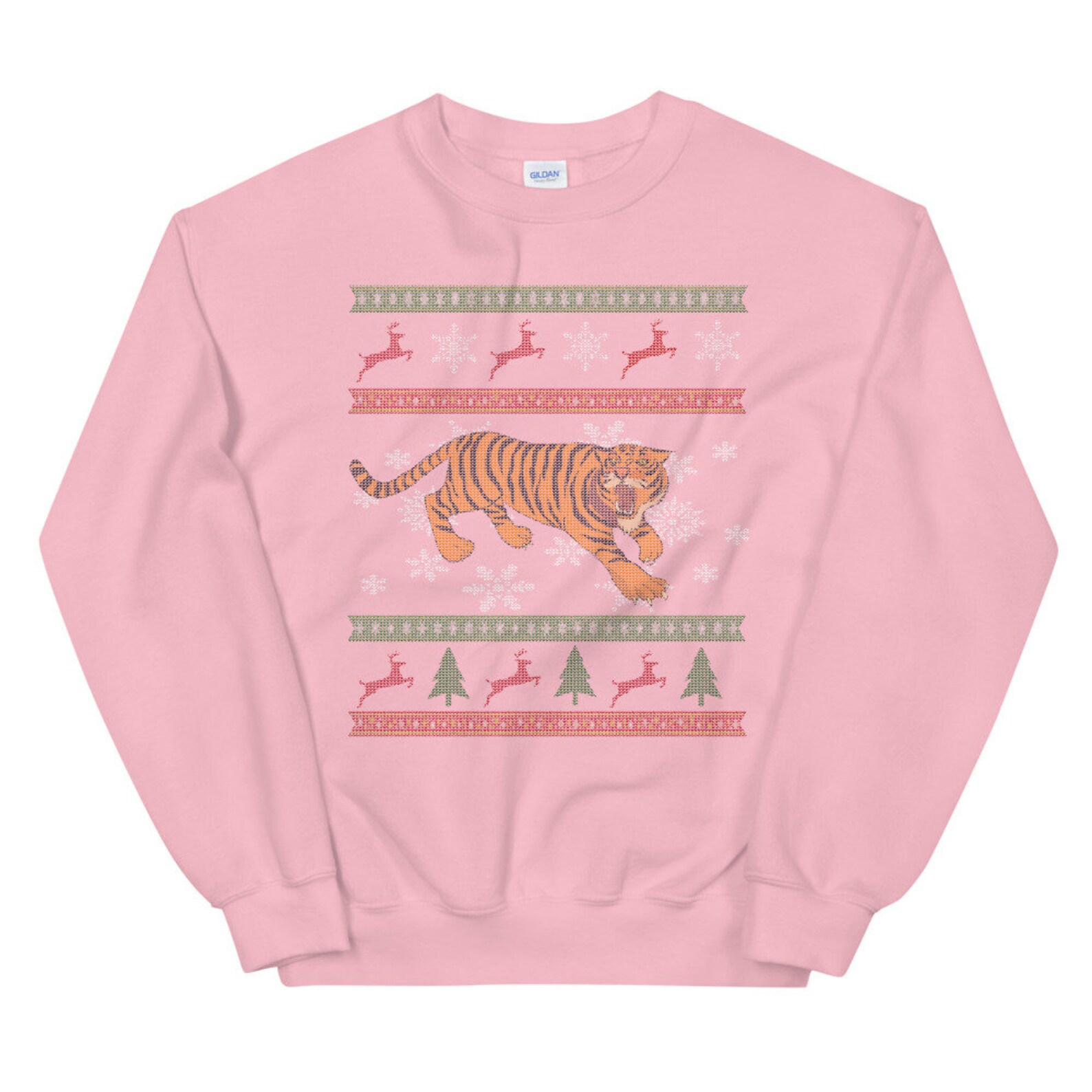 Tiger Ugly Christmas Sweater Tiger Lover Unisex Sweatshirt Etsy UK