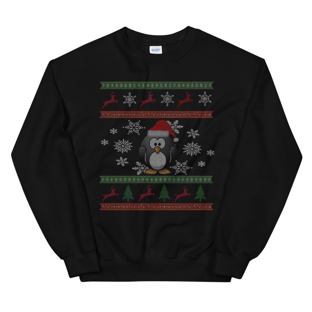 Mens Penguin Christmas Sweater 