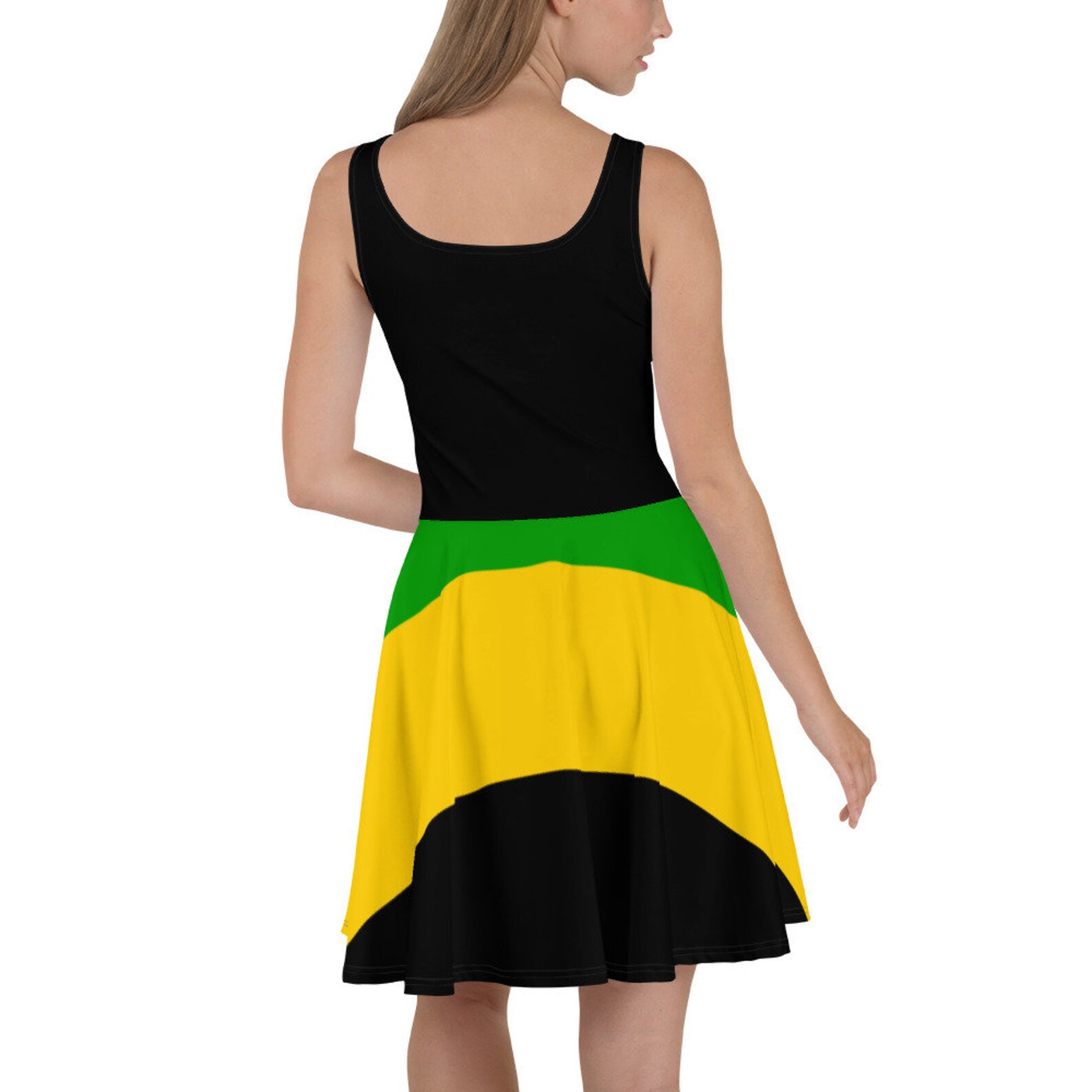 Jamaica Color Skater Dress Etsy