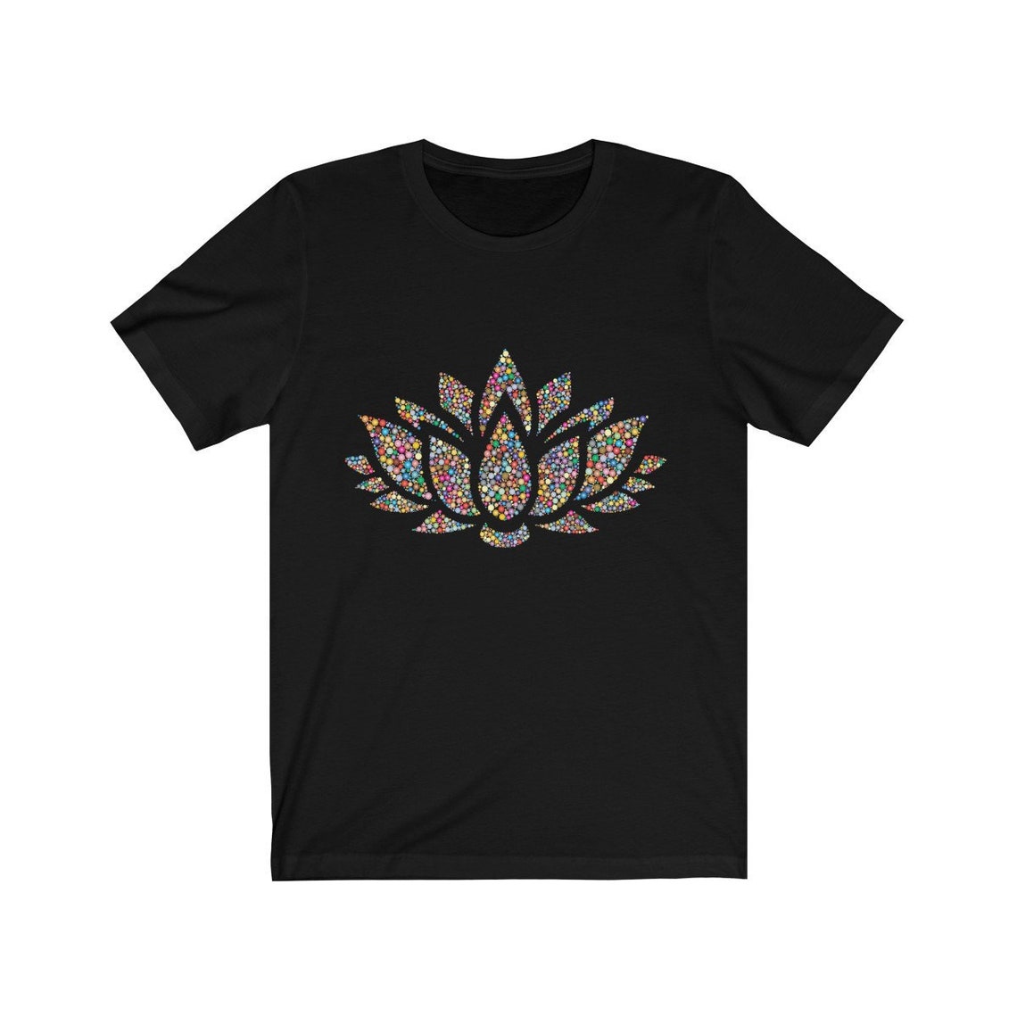 Lotus abstract rainbow color Unisex Jersey Short Sleeve Tee | Etsy