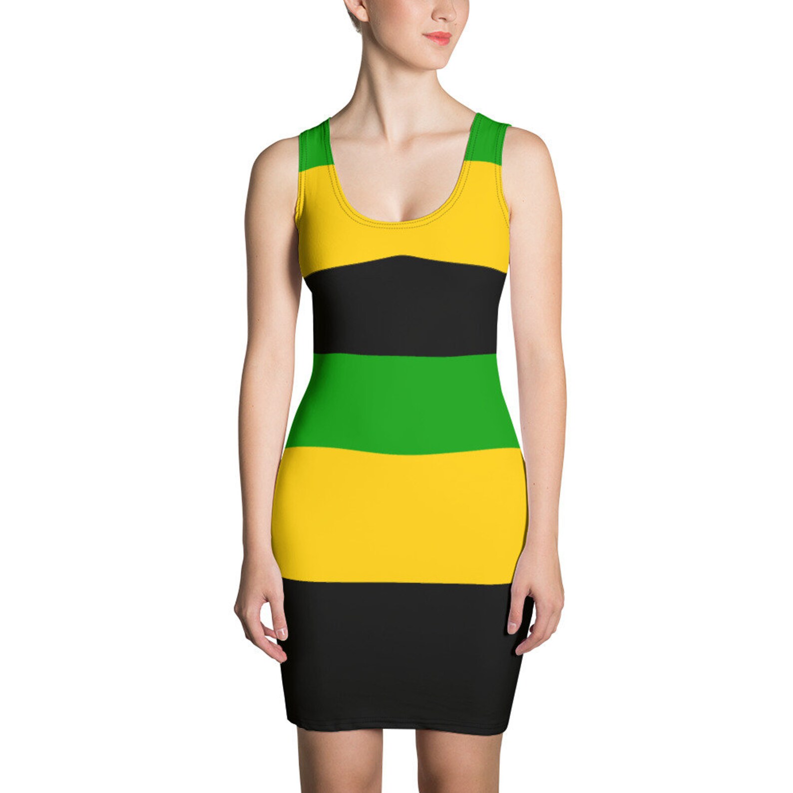 Jamaica Flag Color Dress 2021 Etsy