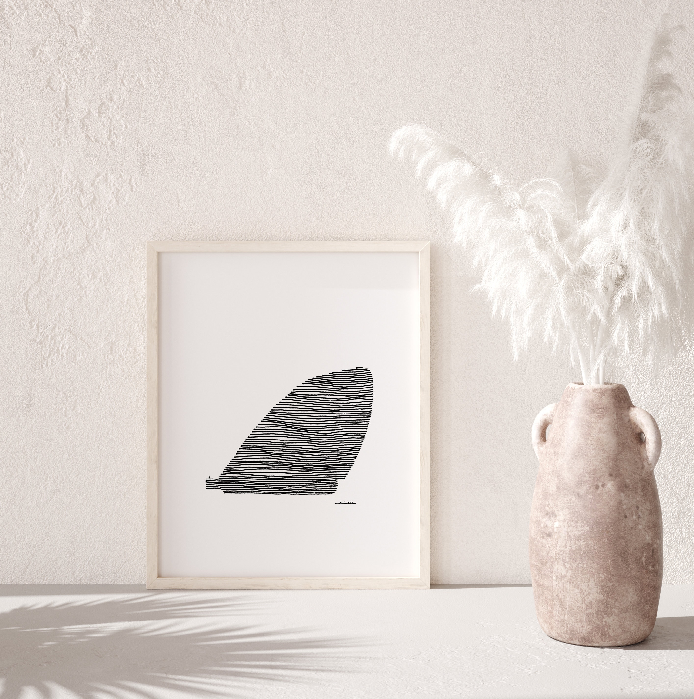 Surf Fin Art Print Single Fin Wall Art Surf Life Home Decor Etsy