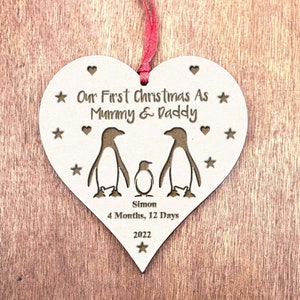 First Christmas as Mummy and Daddy Decoration - 1st Christmas as Parents Keepsake - Mommy, Mummy and Daddy Ornament - New Parents Gifts