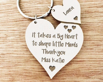 PERSONALISED THANK YOU CHRISTMAS  GIFT FOR TEACHER GIFTS SCHOOL NURSERY KEYRING 