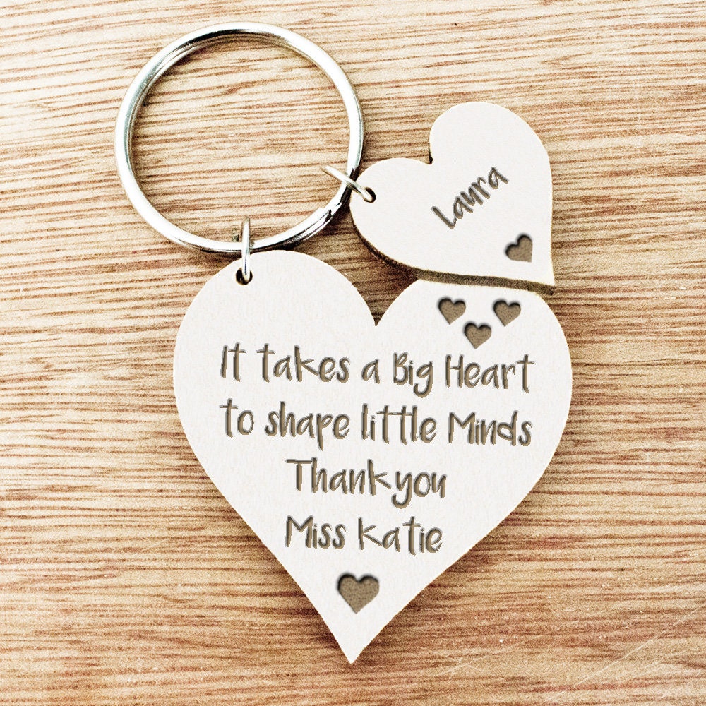 It Takes A Big Heart To To Help Shape Little Minds Teacher Gifts With Grey Bag Gifts For Nursery Teacher Worker PERSONALISED Teacher Thank You Gifts Teacher Appreciation Reception Teacher Gifts 