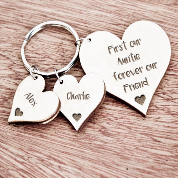 key fob Personalised keyring key chain Love you Nanny birthday christmas.