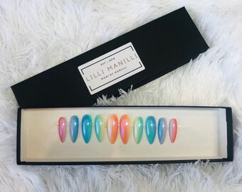 Prensa de lujo sobre uñas 'Rainbow Candy'