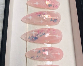 Prensa de lujo en clavos 'Unicorn Dust'