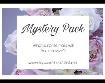 Paquete Misterioso - 2 Juegos de Uñas Postizas Artesanales, Regalo Sorpresa