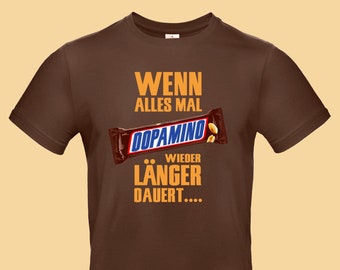 T-Shirt Morbus Parkinson, humorvolle Shirt zum Verständnis für altersbedingte Einschränkungen, DopaminMangel, WerbeParodie, Geschenktipp