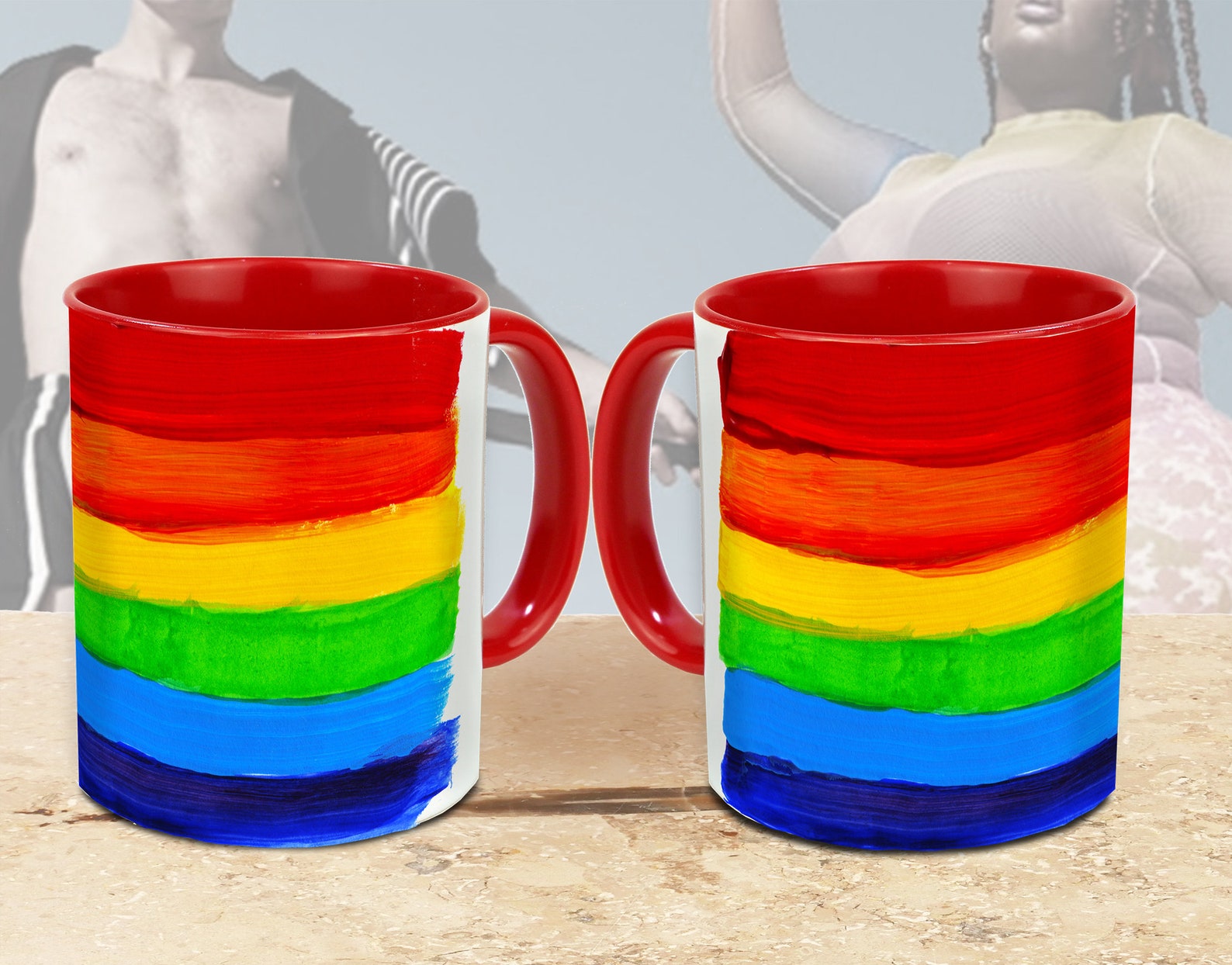 Cup With Rainbow Colours Pride Colours June 2021 LGBTQ Cup Etsy