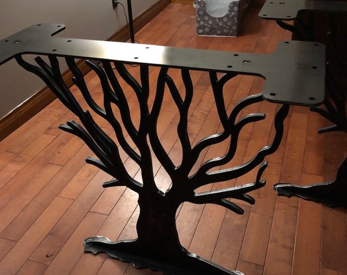 Oak Tree Table Leg Set free Shipping Etsy