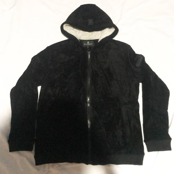 Vintage velvet jacket givenchy hooded warm jacket