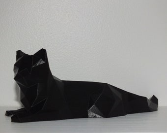 Statue De Chat Noir Etsy