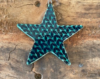 Knit Star Ornament