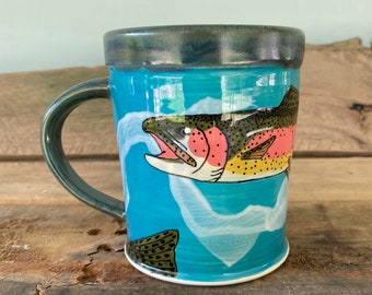 Big Rainbow Trout Fish Mug