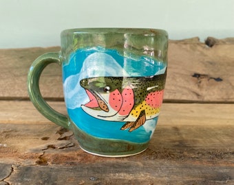 Green Rainbow Trout Mug