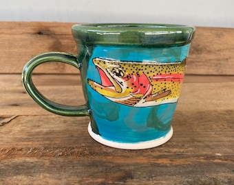 Earthenware Rainbow Trout Mug