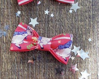 Mini Peter Rabbit Glitter Hair Bow Clips