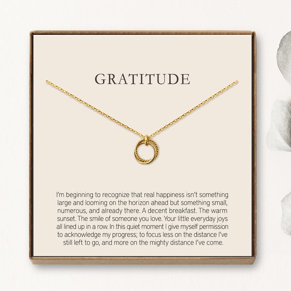 Gratitude Necklace, Encouragement Gift, Affirmation Necklace, Thank You Gift, Inspirational Jewelry, Inspirational Quote, Confidence