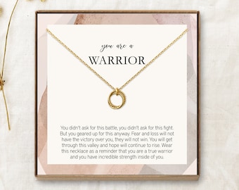 Warrior Survivor Cancer Gift Cancer Discovery Gift Warrior Jewelry Gift, Cancer Recovery Gift For Women, Motivational Gift, Warrior Necklace