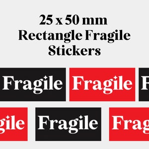 Fragile Stickers Business Packaging Customer Purchase Packaging Seal Labels Circle 25 x 50mm Stickers 013