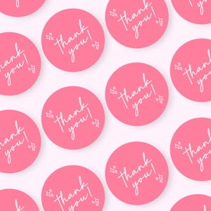 35 x Thank You Small Business Packaging Branding Colourful Stickers Postage Labels Support Small 001