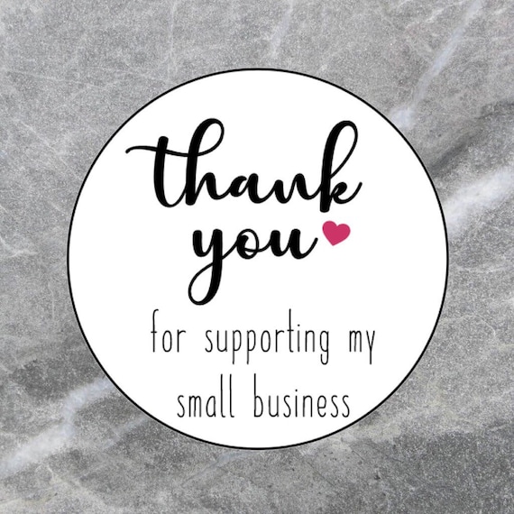35x Thank You For Supporting My Small Business Shipping 30mm | Etsy