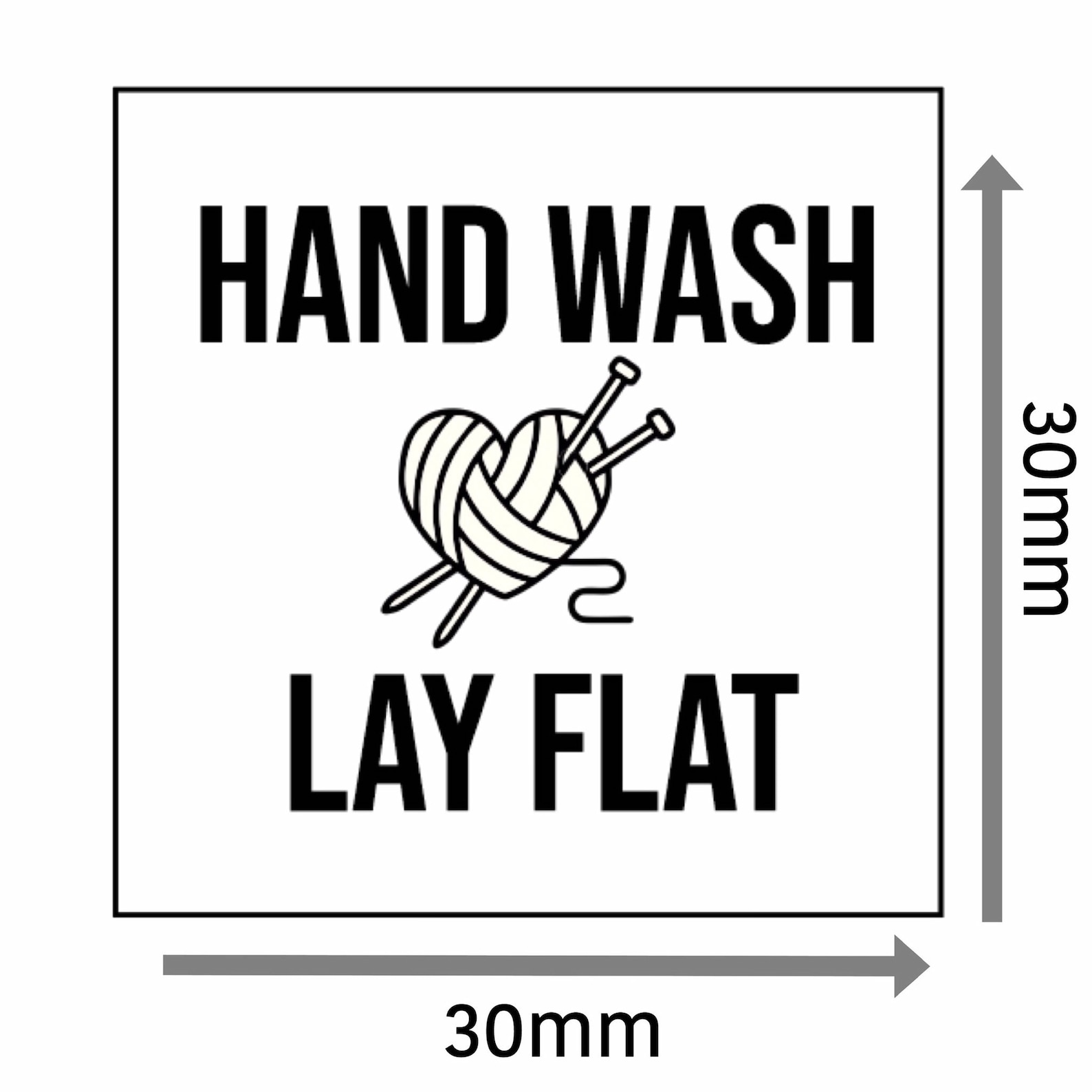 Hand Wash Care Instructions Laundry 30mm Handmade Custom Craft Etsy