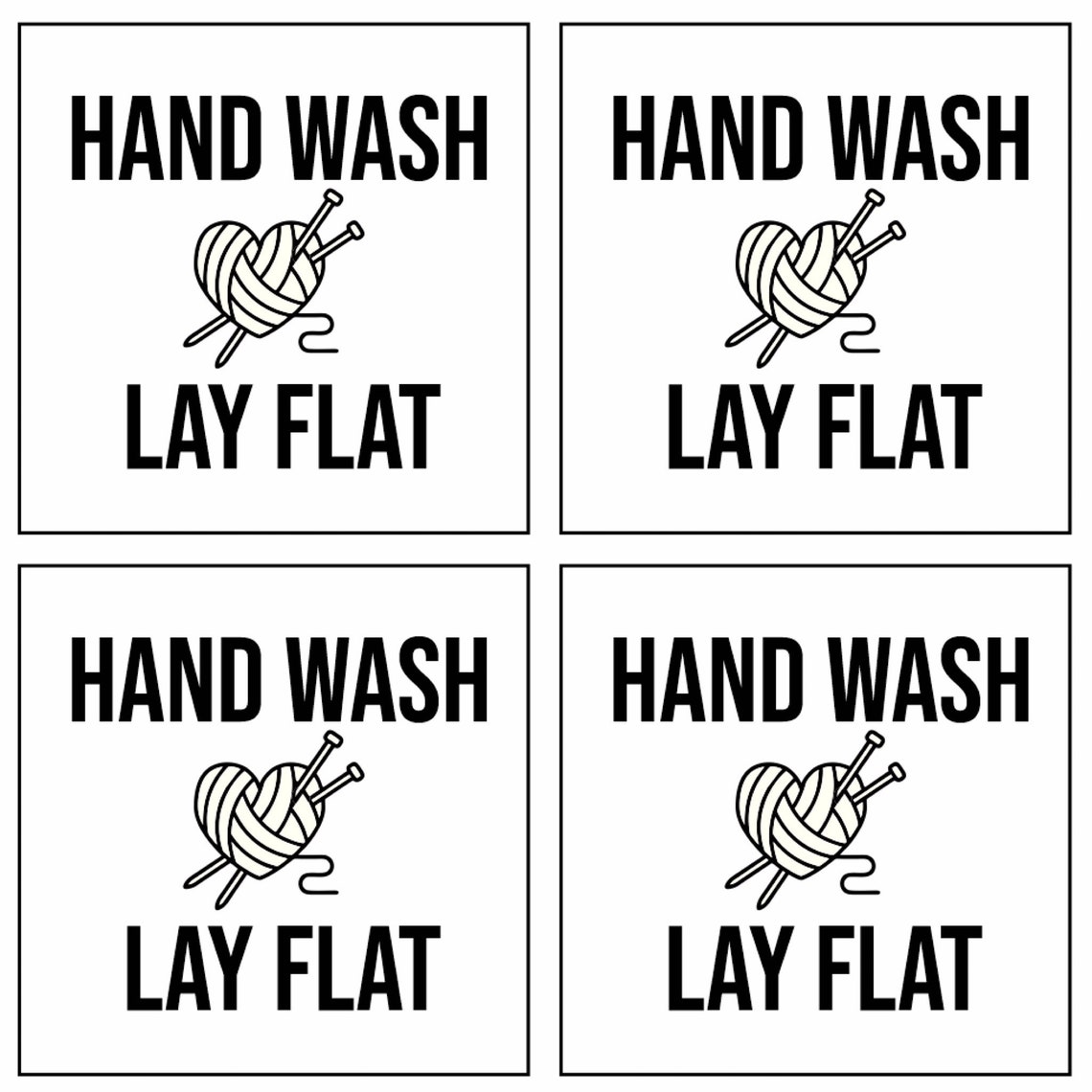 Hand Wash Care Instructions Laundry 30mm Handmade Custom Craft Etsy