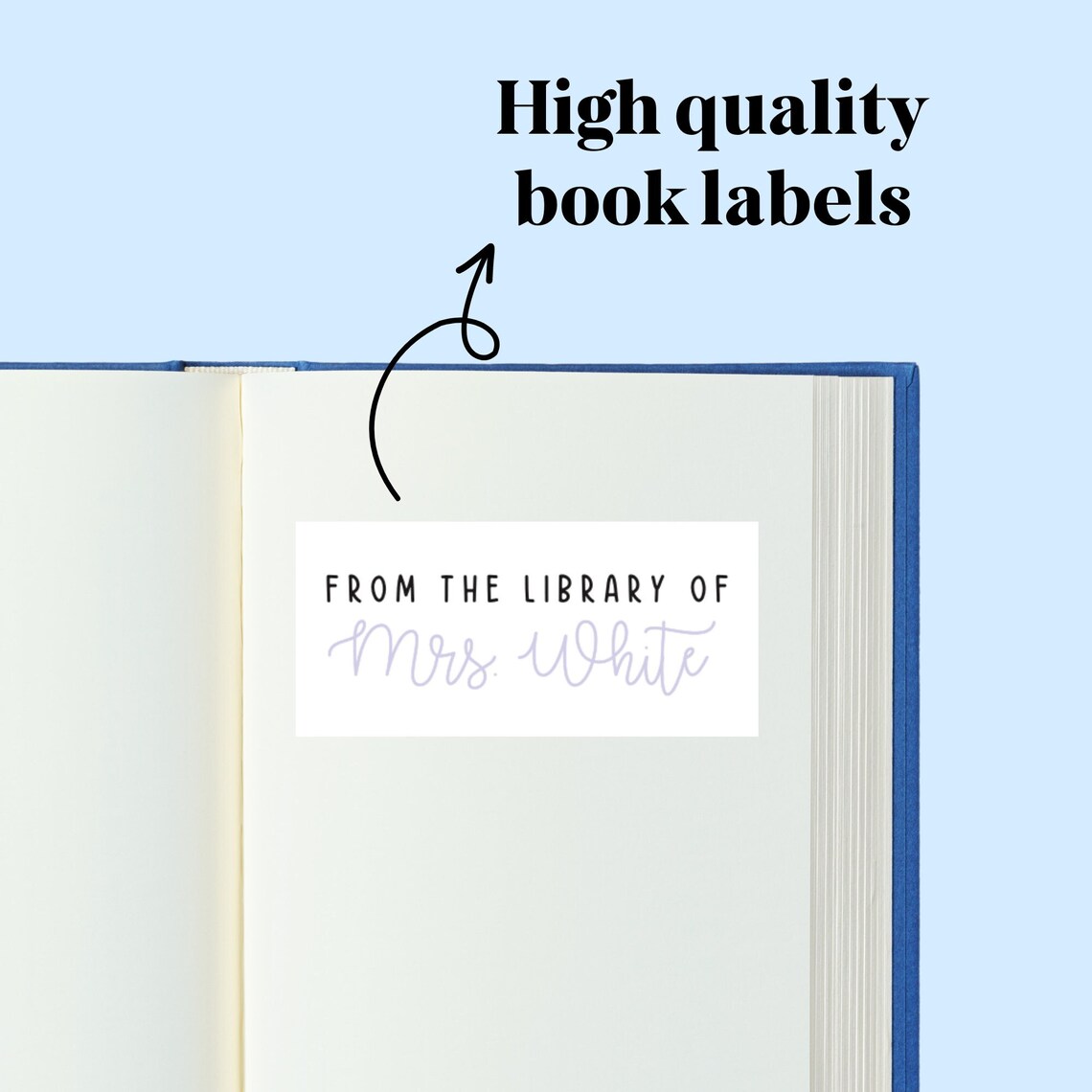Mixed Font Custom Colours Personalised Reading Book Stickers Bookworm ...