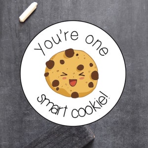 35x Custom You Are One Smart Cookie! Teacher Praise Textbook School Education Book Workbook Well Done Stickers Adhesive 25mm Labels 268