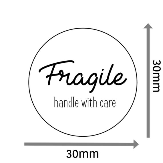 Fragile Handle With Care Small Business Stickers Self 35x Etsy