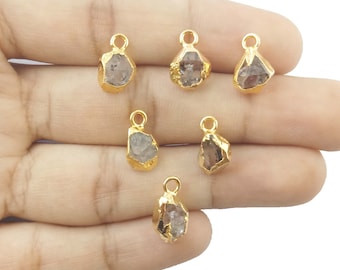 Natural Herkimer Diamond Gold Electroplated Pendant, Gold/Silver Pendant, Herkimer Pendant, Selling Per Piece Gifts For Women Mother&#39;s Day