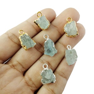 Aquamarine Gold Electroplated Pendant, Gold/Silver Pendant, Aquamarine Pendant, Selling Per Piece Gifts For Women Mother&#39;s Day