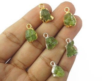 Colgante de peridoto chapado en oro, colgante de oro/plata, colgante de peridoto, se vende por unidad. Regalos para mujeres. Día de la Madre.